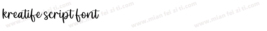 kreatife script font字体转换